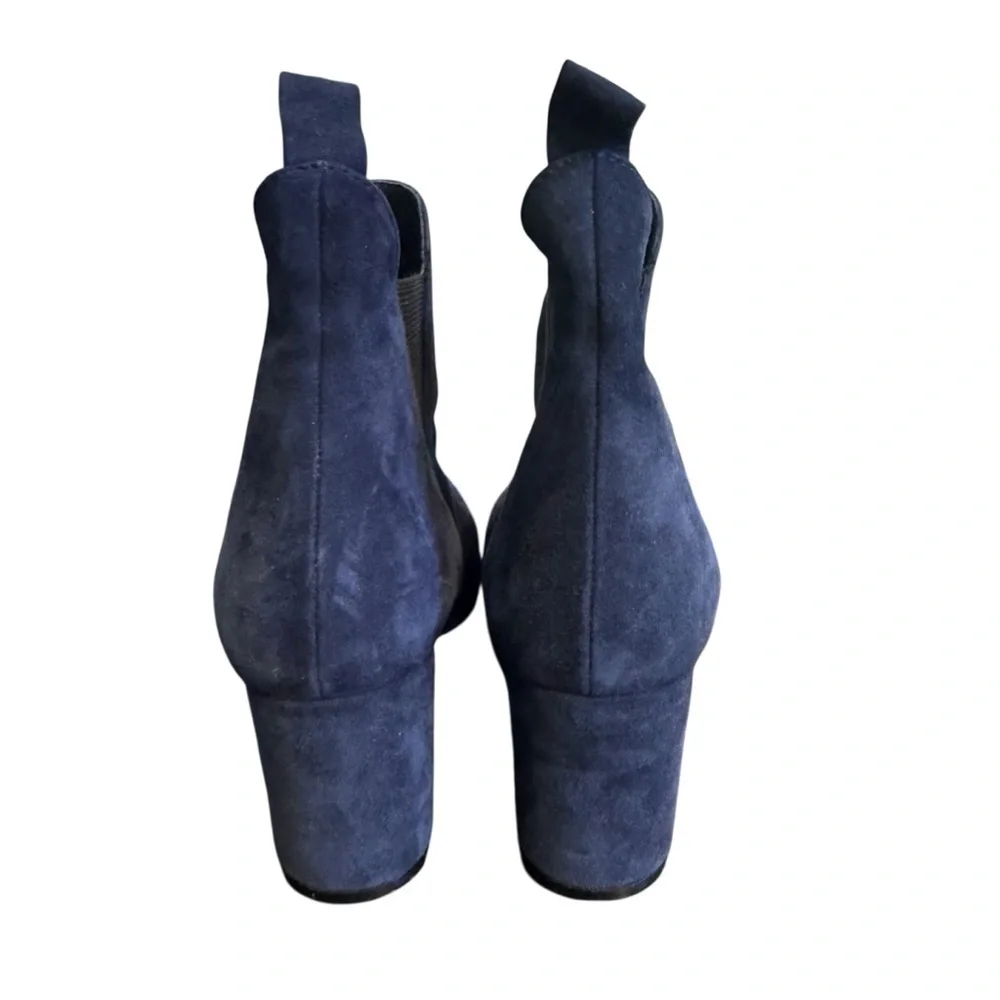 Girotti Navy Blue Suede with Red Bottom Boots Size 36